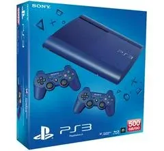 PlayStation 3 Super Slim 500GB Azurite Blue 2-Controller Bundle